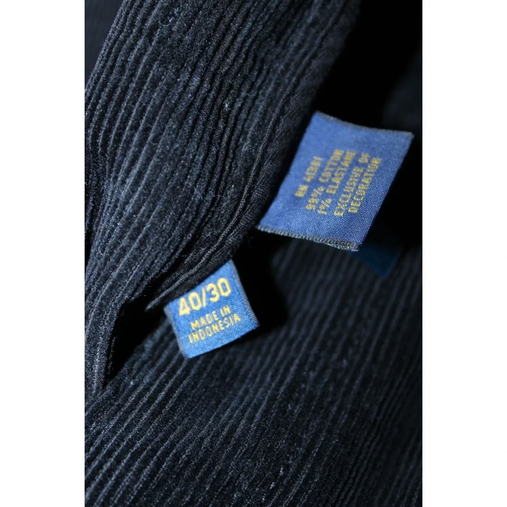 Polo Ralph Lauren Men's Size 40x30 Black Corduroy Pants